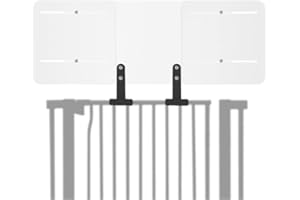 Lumizone Pet Gate Height Extension Kit Height: 13.4” Adjustable Width: 23.6”–41.3” Sliding Design Non-Oppressive Feel Prevents Cats from Jumping (Black, 23.6”–41.3”/60-105cm)