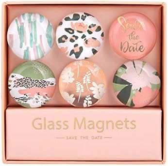 Glass Fridge Magnets Orange Leopard Round Magnets Set for Refrigerator Dry Erase Board Whiteboard Calendar Maps Decoration, 30mm(1.18") Magnetism Gift Idea (Orange Leopard)