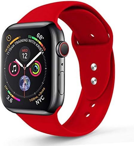 Sworddy Sport Band Compatible with Apple Watch 38MM 40MM 42MM 44MM,Soft Silicone Replacement Strap Compatible for Apple Watch Series 4/3/2/1