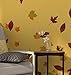 Autumn Leaves Falling Wall Decal Stickers - Fall Colors Decoration. Easy to Apply & Removable. Include 60 Leaves. Assorted Sizes from 2in to 5in #AC124