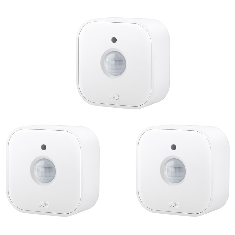 Photo 1 of Eve Motion (Matter) 3-Pack – Smart Motion and Light Sensor, IPX3, Automatic Activation of Devices, Future-Proof, Works with Apple Home, Alexa, Google Home, SmartThings, requires Thread Border Router