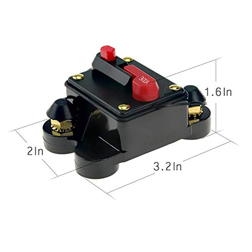 ANJOSHI Circuit Breaker 300amp 50A-300A with Manual Reset Home Solar System Fuse Holder for Car Audio and Amps Protection 12V-24V DC Reset Fuse Inverter Replace Fuses