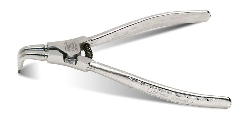 HAZET 1846D-2 180 mm Circlip Pliers - Chrome-Plated/Steel Grey