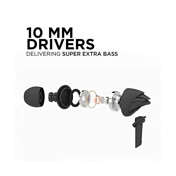 boAt Bassheads 100 in Ear Wired Earphones with Mic (BlackBest Seller