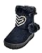 vivace Little Girl's Heart Deco Flat Pom Pom Ankle Boot