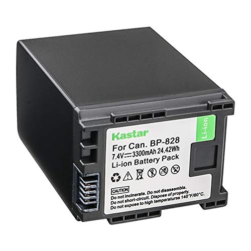 Kastar Fully Decoded Battery for Canon BP-828 BP820 VIXIA GX10 XF400 XF405 HFG30 HFG40 HF G50 UHD 4K HFM30 HFM31 HFM32 HFM301 HFM40 HFM41 HFM400 HF11 HF20 HF21 HF200 HG20 HG21 XA10 XA20 XA25 XA30 XA35