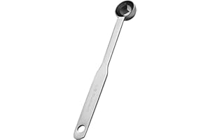 Stainless Steel Coffee Scoop Measuring Spoon with Long Handle – 4 ml / 8 ml / 25 ml Triple-Size Set for Coffee, Tea, Sugar, F