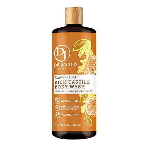 Dr Jacobs Naturals AllNatural Castile Orange + Ginger Body Wash with