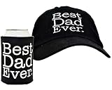 Best Dad Ever 2-Piece Hat Cap and Coolie Gift Set Bundle