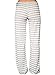 LOSRLY Women Plus Size Striped Wide Leg Drawstring High Waist Palazzo Yoga Pants-Gray M 8 10