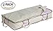 MISSLO Jumbo Under The Bed Organizer for Comforters, Sturdy Oxford Fabric Blanket Storage, Set of 2