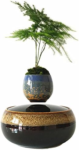High-tech Magnetic Levitating Air bonsai Floating Bonsai Layer Garden Pots Fashion Gifts (ceramic pot-2)