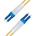 BEYONDTECH 15m (49.2ft) LC to LC Fiber Patch Cable – UPC Single-Mode Duplex Fiber Optic Cable – 9/125µm core, Compatible with OS1 & OS2 – LSZH PUREOptics Series