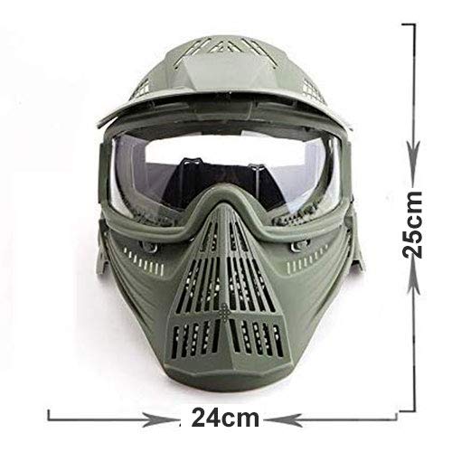 NINAT Airsoft Mask Tactical Masks Full Face with Clearlens Lens Goggles