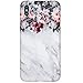 VIVIBIN iPhone Xs Max Case 6.5 inch for Women Girls, Xs Max iPhone Case Clear Bumper Soft Silicone Rubber TPU Cover Slim Fit Protective Phone Case for iPhone Xs Max 6.5 inch Grey Marble Flower