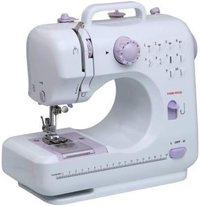 FAB Innovations Sewing Machine Multifunctional Crafting Mending Machine with Pedal LED Light 12 Built-in Stitch Patterns