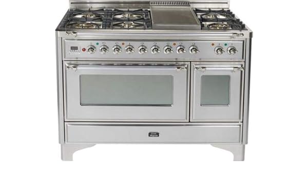 Amazon Com Ilve Um120fdmpix Majestic 48 Dual Fuel Gas Range