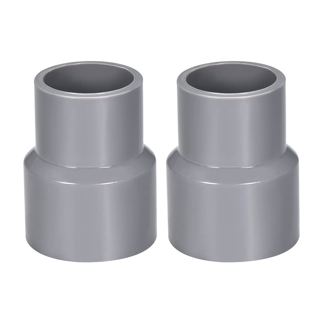 sourcing map PVC DWV Reducing Coupling Schedule 40 Gray 25mm x 32mm Socket 2Pcs
