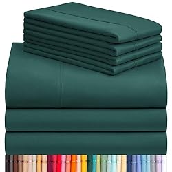 LuxClub 7 PC Split King Sheet Set Bed Sheets Deep