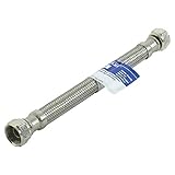 Eastman 48252 Flexible Stainless Steel Water Heater Connector 3/4" FIP Swivel, 24" Length, Silver