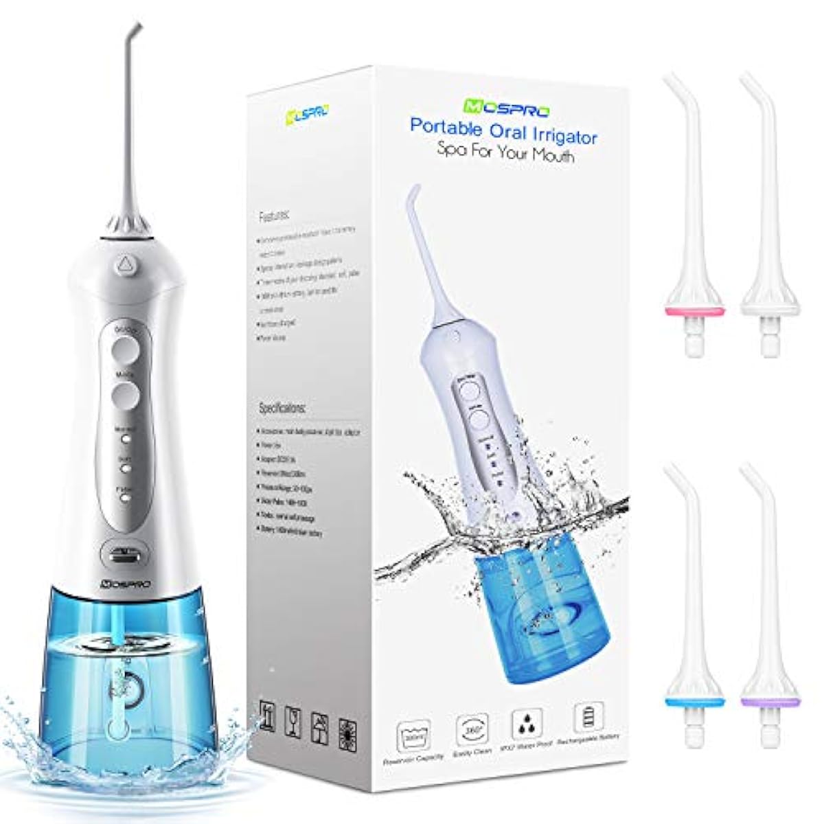 Water Flosser Professional Cordless Dental Oral Irrigator 300ML
