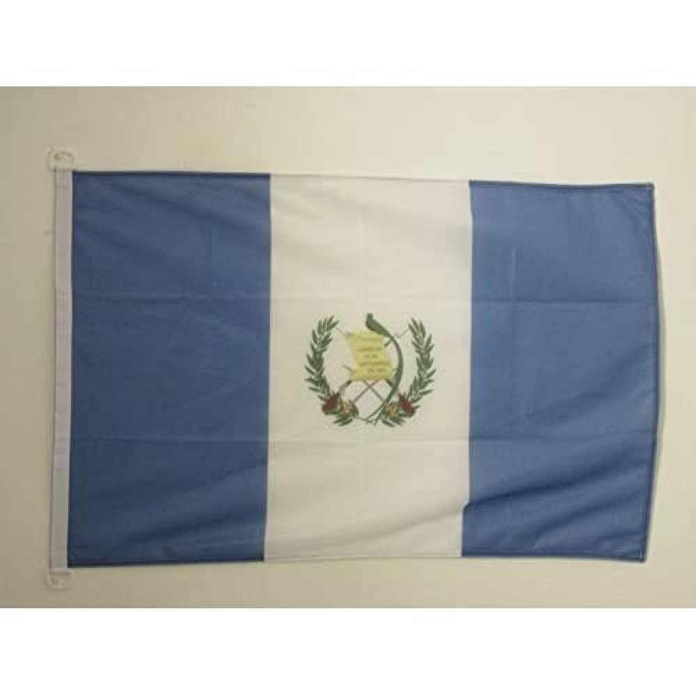 AZ FLAG - Guatemala Flag - 3x5 Ft - External Use - Guatemalan Banner Knitted Polyester with Two Plastic Rings - Fade Resistant - Vivid Colors - 3' x 5' Feet - 150x90 Cm
