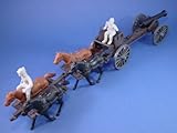 Marx Civil War Playset 1/32 Toy Soldiers Commemorative Confederate Limber Caisson Set with 24-pounder Cannon
