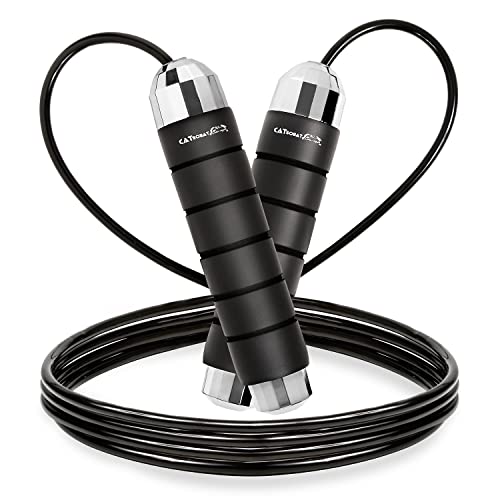 Catsobat 縄跳び トレーニング用 フィットネス ロープ調整可 ゴム オリジナル限定カラー 【メーカー30日保証付き】 (シャインシルバー（Shinesilver))商品画像