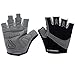 ROVOS Men & Women Cycling Gloves - 5mm Padded Half Finger Breathable Mountain & Road Biking Gloves (Black, Large)