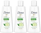 Dove Go Fresh Cool Moisture Body Wash Nutrium Cucumber and Green Tea, 3 Oz Travel Size (Pack Of 3)