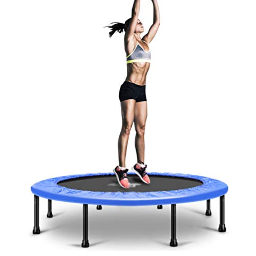 Bathtub Rails Trampoline Adult Gym Household Trampoline Children's Indoor Trampoline Slimming Weight Loss Equipment Loading Weight 100kg (Color : Blue, Size : 38inches)