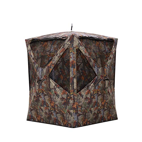 Barronett Prowler Tall Ground Hunting Blind, 2 Person Pop Up Portable, Woodland Camo