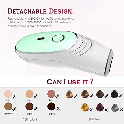 DEESS Permanent Hair Removal Device,350,000 Flashes IPL Hair Removal System for Face and Body at Home, with Ladies Shaver, with Glasses