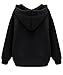 DJT Women's Batwing Long Sleeve Oversized Plain Hoodie Sweatshirt X-Large Black