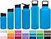 Simple Modern 18oz Summit Water Bottle + Extra Lid - Vacuum Insulated Stainless Steel Wide Mouth Hydro Travel Mug - Powder Coated Double-Walled Flask - Sky Blue