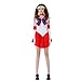 Angelaicos Womens Color Block Bowknots Costume Dress (M, Red)