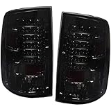 Compatible/Replacement For 2007-2008 Dodge Ram 1500/2007-2009 Dodge Ram 2500 3500 Led Tail Lights Black Housing/Clear Lens