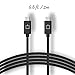 USB C to USB-C Cable, CablePlux USB Type C to Type-C 3.1 Gen1 (6.6 ft Black) Braided Cord with Power Delivery & Fast Charge for Galaxy Note 9 & S9, Google Pixel 3 XL, Huawei P20 Pro, LG V40, LG G7