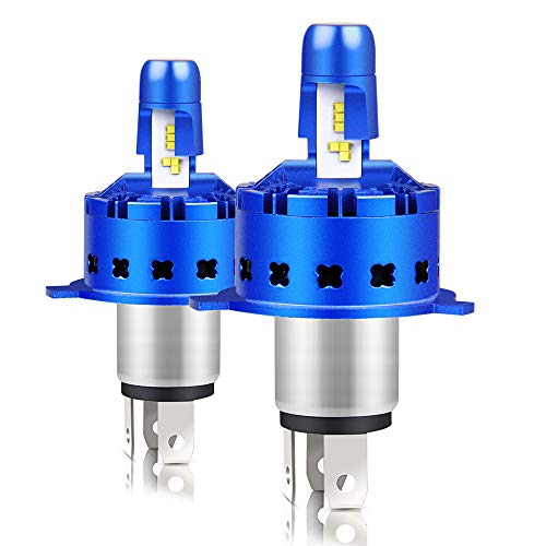 CarBole H4 LED Headlight Bulb Hi/Lo Beam 12000LM 50W Ultra Bright 9003 Headlight Conversion Kit All-in-one ZES Chips(Philips) Anti Glare 6000K Hb2 LED Bulbs Cooler White – 24 Months Warranty