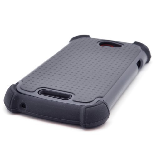 Double Layer X Shield Hard Hybrid Gel Case Cover For HTC One S / Ville,T-Mobile - Black Double Layer X Shield Hard Hybrid Gel Case Cover For HTC One S / Ville,T-Mobile - Black
