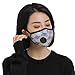Muryobao Military Grade N99 Respirator Mask Anti Pollution Mask with Valve Replacement Filter Washable Cotton Anti Dust Mouth Mask for Men Women Trangle Strips