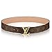 Fashion Leather Metal Buckle Lv Belt Unisex Belt for men Casual Business (yellow, 125cm)