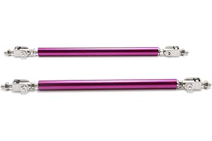 HARIFOGER 2pcs Car Adjustable Purple 7.87"-13" Front Lip Strut Rod Bumper Splitter Universal Tie Support Bars