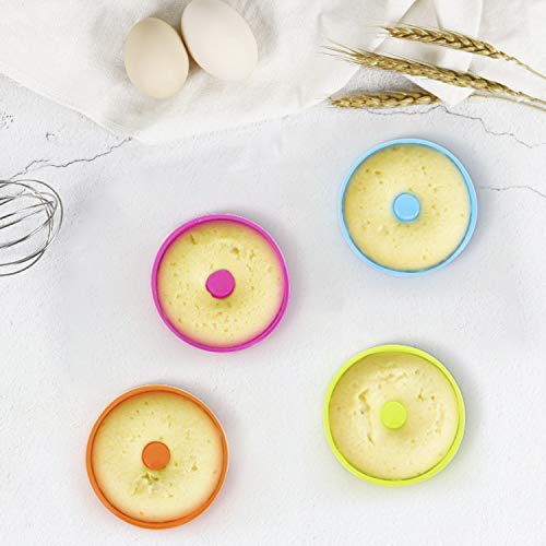 LetGoShop Silicone Molds for Muffin, Reusable Cupcake Liners Donut Pans,Non-stick Baking Cups 6 Shapes,Heart, Stars, Flower, Round, Pumpkin, Spiral 24pcs colorful