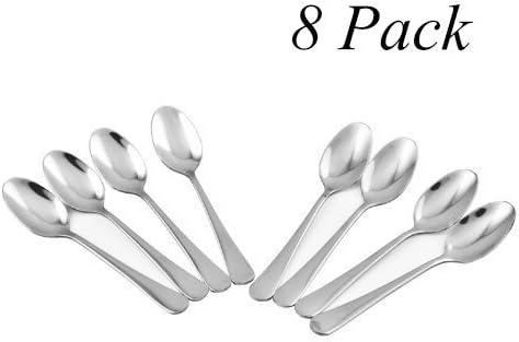 OriDecor Stainless Steel Espresso Mixing Spoons, Tea Spoons, Pack of 8