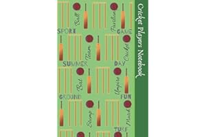 Cricket Players Notebook: Handy Notebook For All Fans Or Players Of The Greatest Sport In The World, Cricket