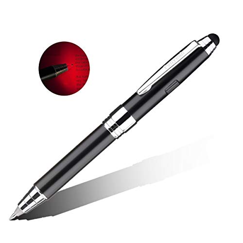 Penyeah LED Flashlight Pen -Pen Light with Stylus Pen Tip Multi-function Capacitive Touch Screen Pen - Helpful for Touching Reading or Writing - P12 - Red Light - Thumbnail 6