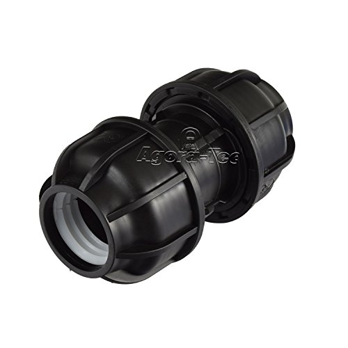 Agora-Tec® 32mm PE-Rohr Verschraubung Fitting Kupplung Verbinder