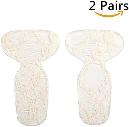 MOCOO Back Heel Pads Grips T Shaped Liner Cushion Insole for Heeled Blisters Lace Skin Color 2 Pairs BP03