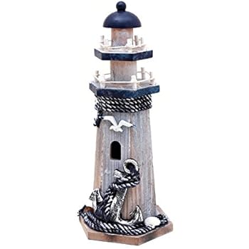Amazon Com Waroom Home Wooden Lighthouse Decor 10 25 H Nautical